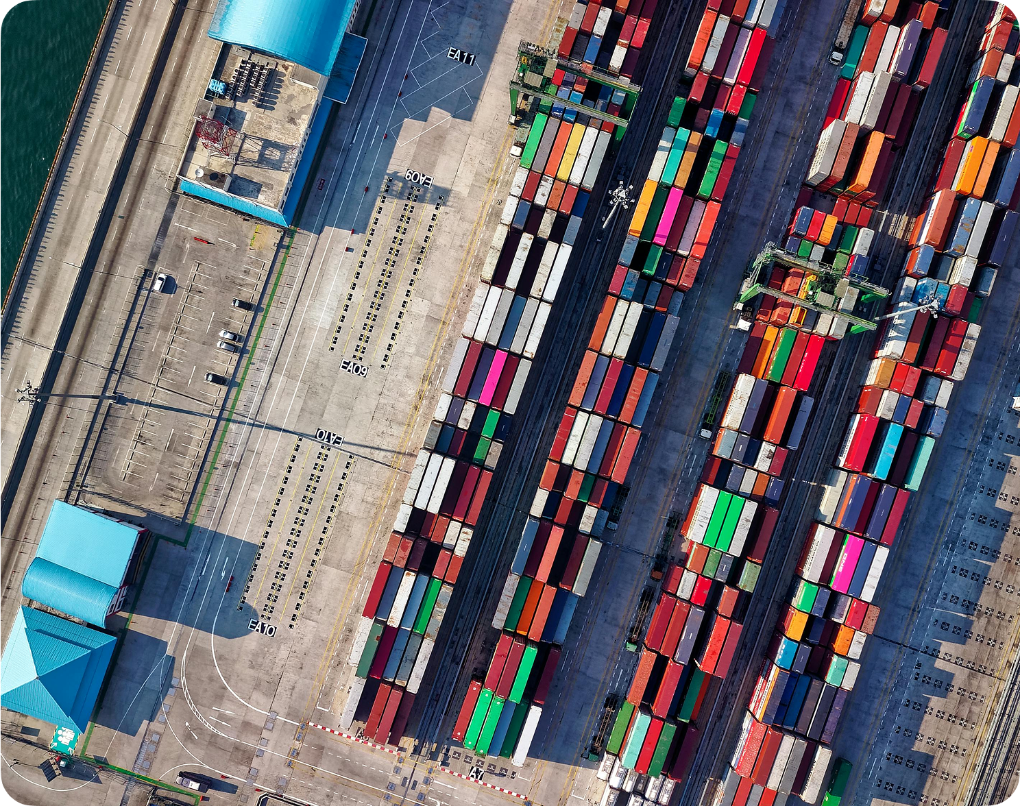 Modern supply chain and logistics hub